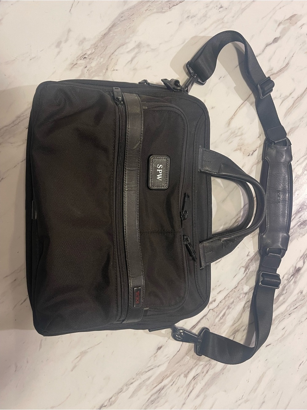 Tumi Black Laptop‎ Briefcase with Detachable Shoulder Strap